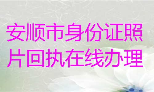 安顺市身份证照片回执在线办理