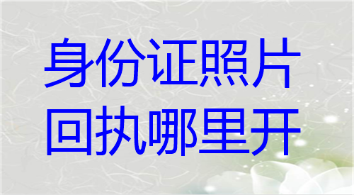 身份证照片回执哪里办理