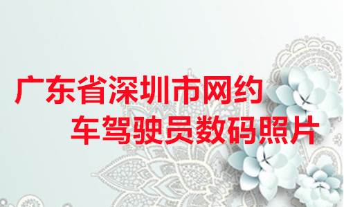 广东省深圳市网约车驾驶员数码照片办理